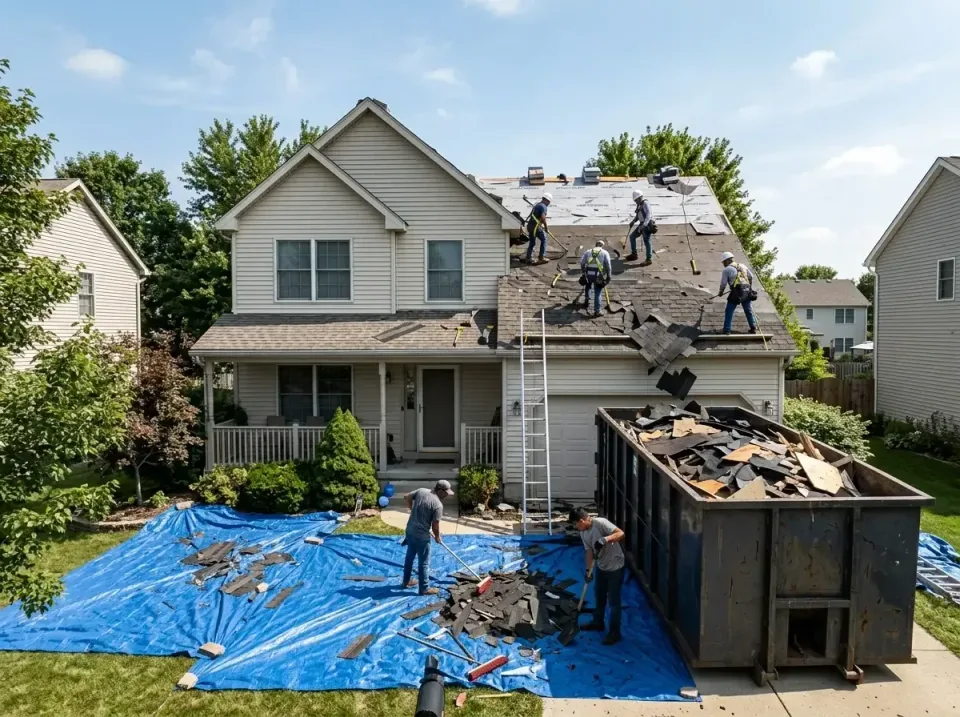 roof-replacement-debris-remova-004 — frequently asked questions, Cheapest Dumpster Rentals in Collinsville, IL